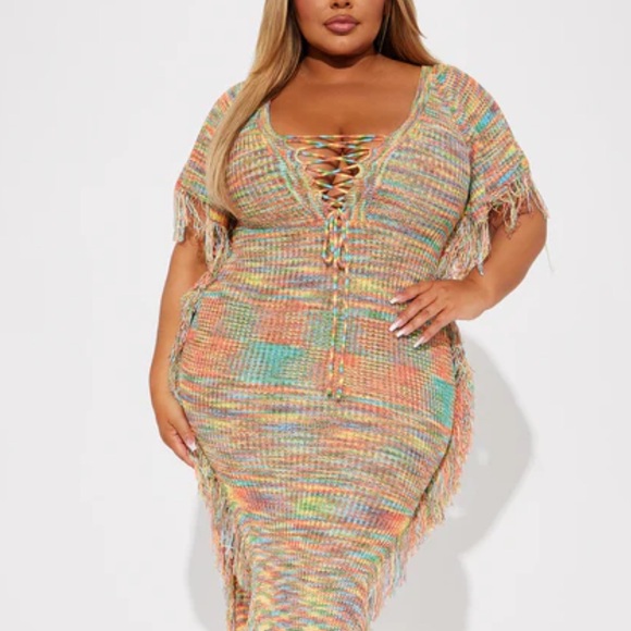 NWT Fashion Nova Tatiana Knit Maxi Dress - Size 2X - Picture 4 of 5